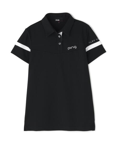 PING(ピン)の「【PING APPAREL】エアロクルーカノコ半袖ポロシャツ(ポロシャツ・レディース・ピンク/ホワイト/ブラック・M/L/S)」の6枚目の写真