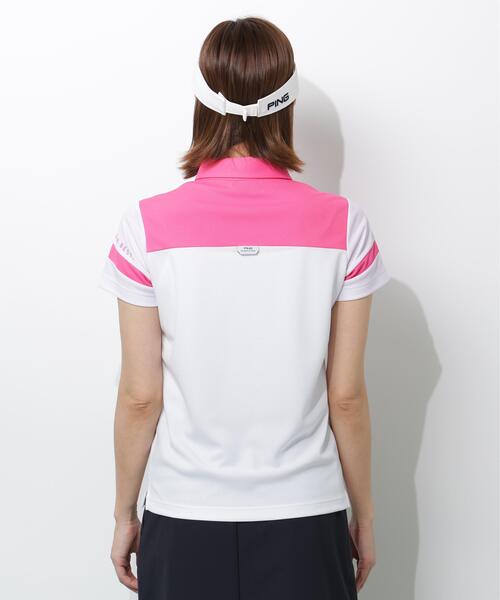 PING(ピン)の「【PING APPAREL】エアロクルーカノコ半袖ポロシャツ(ポロシャツ・レディース・ピンク/ホワイト/ブラック・M/L/S)」の9枚目の写真