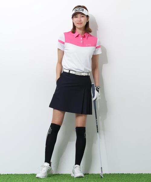 PING(ピン)の「【PING APPAREL】エアロクルーカノコ半袖ポロシャツ(ポロシャツ・レディース・ピンク/ホワイト/ブラック・M/L/S)」の10枚目の写真