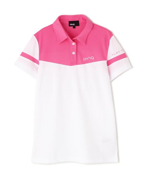 PING(ピン)の「【PING APPAREL】エアロクルーカノコ半袖ポロシャツ(ポロシャツ・レディース・ピンク/ホワイト/ブラック・M/L/S)」の11枚目の写真