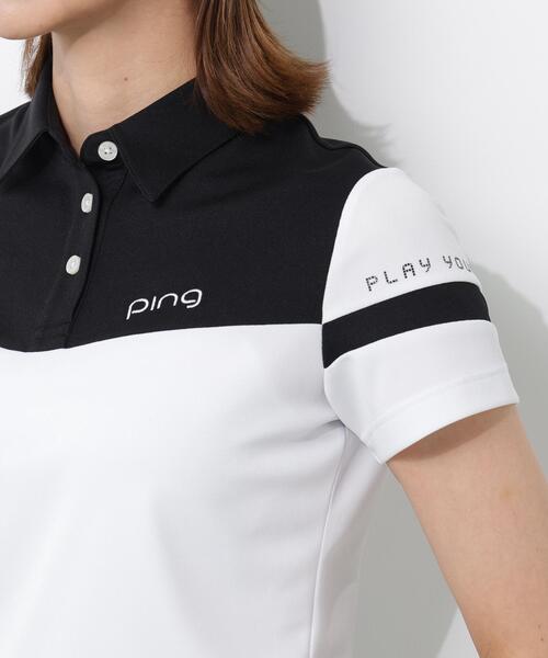 PING(ピン)の「【PING APPAREL】エアロクルーカノコ半袖ポロシャツ(ポロシャツ・レディース・ピンク/ホワイト/ブラック・M/L/S)」の20枚目の写真
