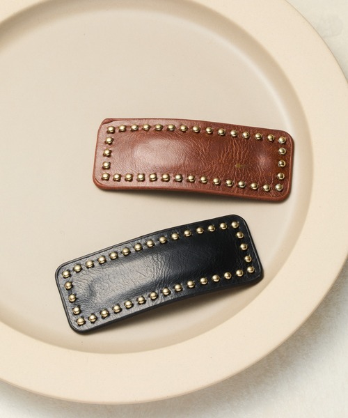 COLONY 2139（コロニートゥーワンスリーナイン）の「スタッズヘアクリップ（バレッタ/ヘアクリップ・レディース・ブラック/ブラウン・FREE）」の3枚目の写真