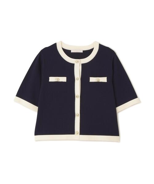 PROPORTION BODY DRESSING(プロポーションボディドレッシング)の「ハーフスリーブバイカラーニットカーディガン / 1216174306(カーディガン/ボレロ・レディース・ネイビー/ベージュ/ホワイト系その他・MEDIUM/SMALL)」の14枚目の写真