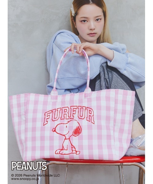 FURFUR(ファーファー)の「スヌーピーコラボビッグトートバッグ(トートバッグ・レディース・ブラック/ブルー/ピンク・F)」の17枚目の写真