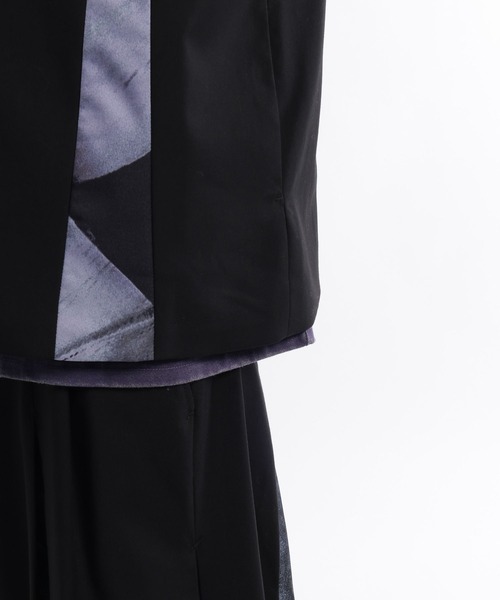 HARE（ハレ）の「【SET UP対応】パターンレイヤージャケット(HARE)（テーラードジャケット・メンズ・グレー/ブラック・FREE）」の6枚目の写真