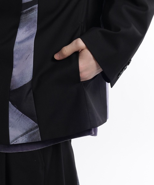 HARE（ハレ）の「【SET UP対応】パターンレイヤージャケット(HARE)（テーラードジャケット・メンズ・グレー/ブラック・FREE）」の7枚目の写真