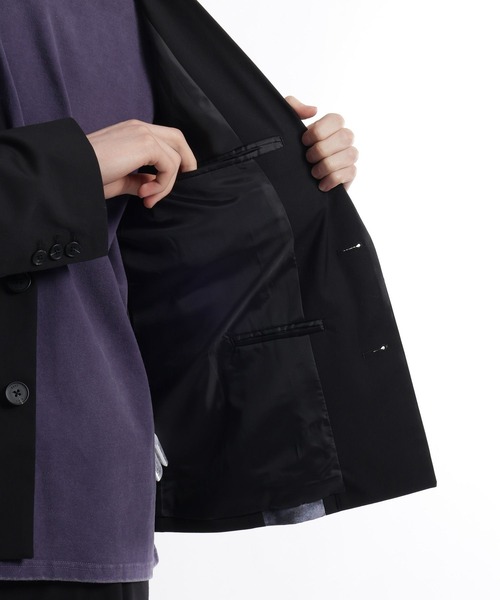 HARE（ハレ）の「【SET UP対応】パターンレイヤージャケット(HARE)（テーラードジャケット・メンズ・グレー/ブラック・FREE）」の10枚目の写真