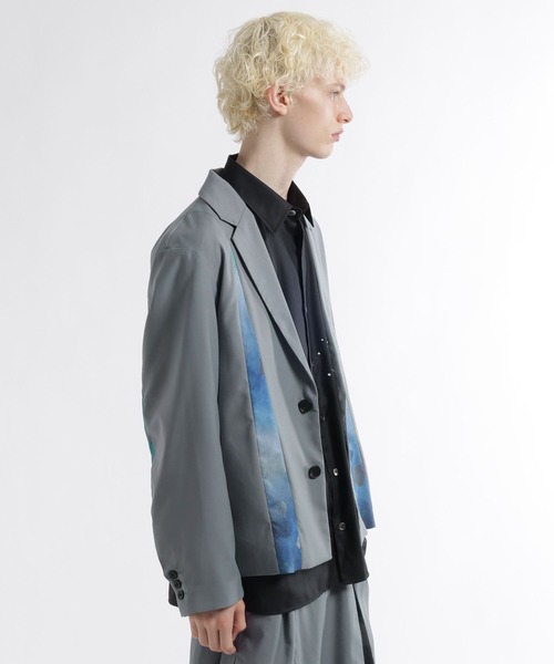 HARE（ハレ）の「【SET UP対応】パターンレイヤージャケット(HARE)（テーラードジャケット・メンズ・グレー/ブラック・FREE）」の18枚目の写真