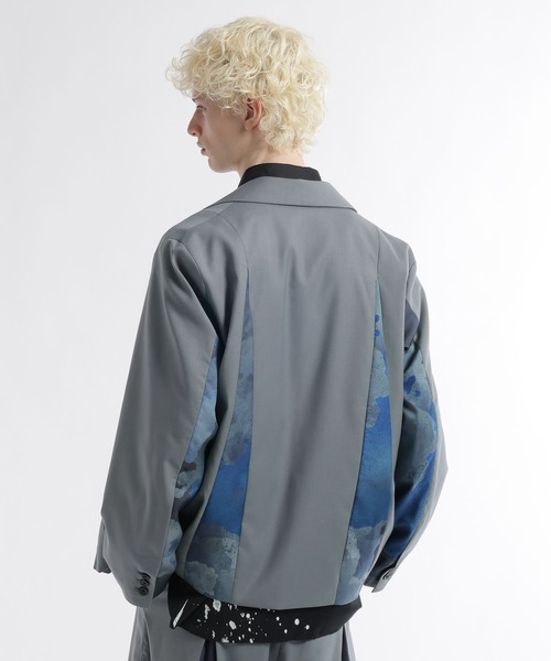 HARE（ハレ）の「【SET UP対応】パターンレイヤージャケット(HARE)（テーラードジャケット・メンズ・グレー/ブラック・FREE）」の12枚目の写真