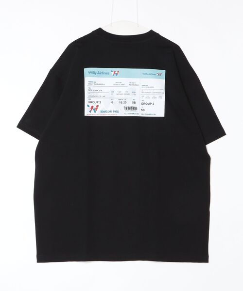 WILLY CHAVARRIA（ウィリーチャバリア）の「【SE1】【WILLY CHAVARRIA/ウィリーチャバリア】 WILLY AIRLINES UPDATED T（Tシャツ/カットソー・メンズ・Black・L/M）」の2枚目の写真