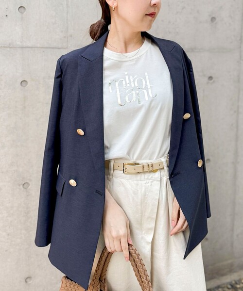 NOLLEY’S Sophi(ノーリーズソフィ)の「ウォッシャブルオーバーサイズロゴTシャツ(Tシャツ/カットソー・レディース・ホワイト系その他2/ホワイト・38/FREE)」の8枚目の写真