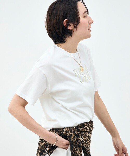 NOLLEY’S Sophi（ノーリーズソフィ）の「ウォッシャブルオーバーサイズロゴTシャツ（Tシャツ/カットソー・レディース・ホワイト系その他2/ホワイト・38）」の6枚目の写真