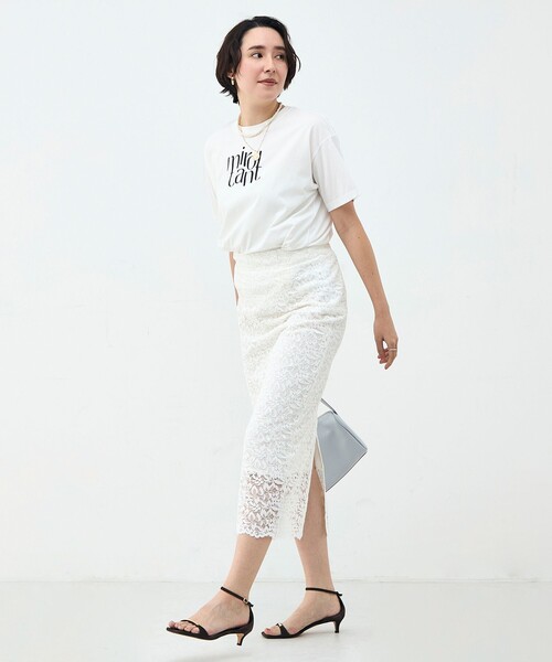 NOLLEY’S Sophi（ノーリーズソフィ）の「ウォッシャブルオーバーサイズロゴTシャツ（Tシャツ/カットソー・レディース・ホワイト系その他2/ホワイト・38）」の8枚目の写真