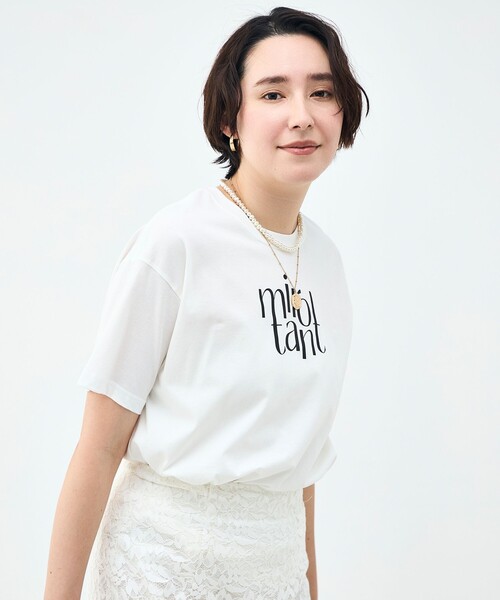 NOLLEY’S Sophi（ノーリーズソフィ）の「ウォッシャブルオーバーサイズロゴTシャツ（Tシャツ/カットソー・レディース・ホワイト系その他2/ホワイト・38）」の15枚目の写真