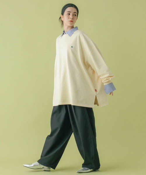 RAGEBLUE（レイジブルー）の「＜POLO BCS/ポロ・ビーシーエス＞別注/裏毛スウェットBIGチュニック（スウェット・レディース・グレー/ネイビー/レッド/ホワイト・FREE）」の8枚目の写真