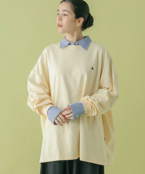 RAGEBLUE（レイジブルー）の「＜POLO BCS/ポロ・ビーシーエス＞別注/裏毛スウェットBIGチュニック（スウェット・レディース・グレー/ネイビー/レッド/ホワイト・FREE）」の9枚目の写真