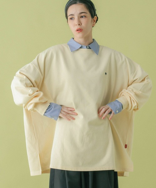 RAGEBLUE（レイジブルー）の「＜POLO BCS/ポロ・ビーシーエス＞別注/裏毛スウェットBIGチュニック（スウェット・レディース・グレー/ネイビー/レッド/ホワイト・FREE）」の10枚目の写真