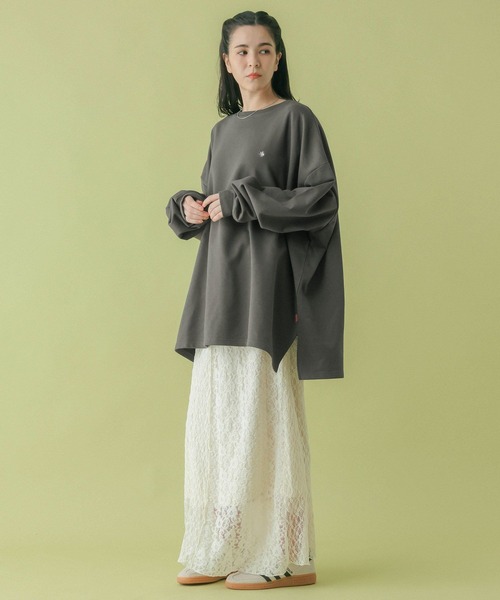 RAGEBLUE（レイジブルー）の「＜POLO BCS/ポロ・ビーシーエス＞別注/裏毛スウェットBIGチュニック（スウェット・レディース・グレー/ネイビー/レッド/ホワイト・FREE）」の12枚目の写真