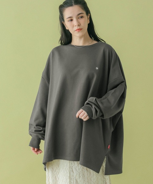 RAGEBLUE（レイジブルー）の「＜POLO BCS/ポロ・ビーシーエス＞別注/裏毛スウェットBIGチュニック（スウェット・レディース・グレー/ネイビー/レッド/ホワイト・FREE）」の13枚目の写真