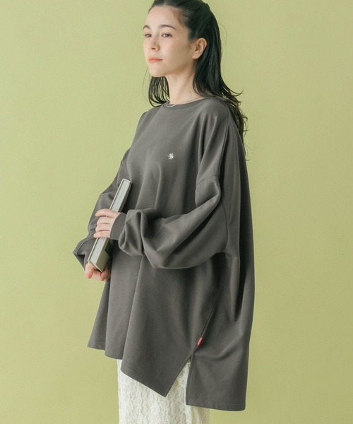 RAGEBLUE（レイジブルー）の「＜POLO BCS/ポロ・ビーシーエス＞別注/裏毛スウェットBIGチュニック（スウェット・レディース・グレー/ネイビー/レッド/ホワイト・FREE）」の14枚目の写真