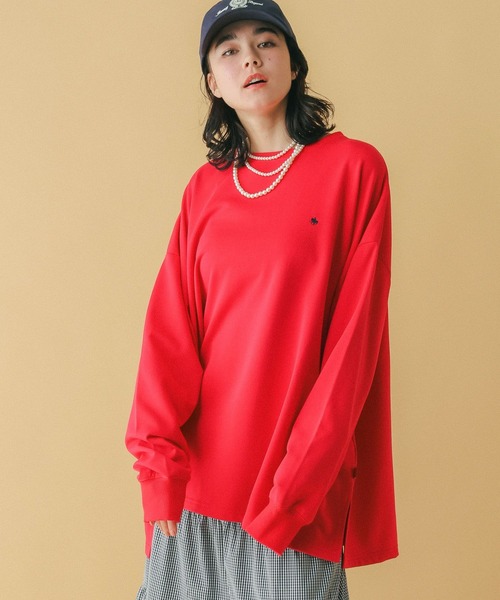 RAGEBLUE（レイジブルー）の「＜POLO BCS/ポロ・ビーシーエス＞別注/裏毛スウェットBIGチュニック（スウェット・レディース・グレー/ネイビー/レッド/ホワイト・FREE）」の19枚目の写真