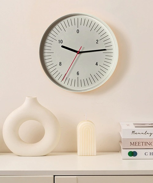 IRADOWL（アイラドール）の「【アイラドール room】ラウンド壁掛け時計（掛け時計・レディース・ブラック/グレイッシュベージュ/ライトブルー/グリーン/ホワイト・FREE）」の3枚目の写真