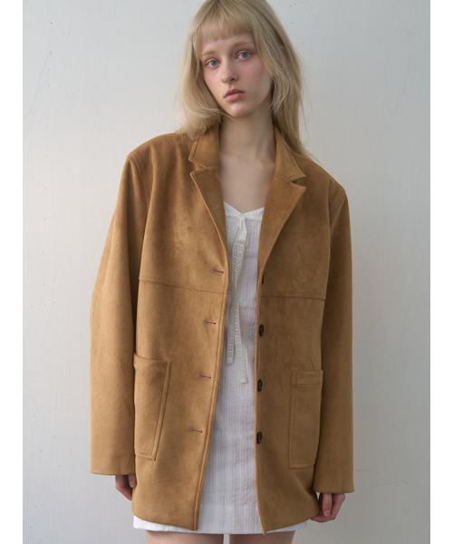 Essential Suede Jacket Camel