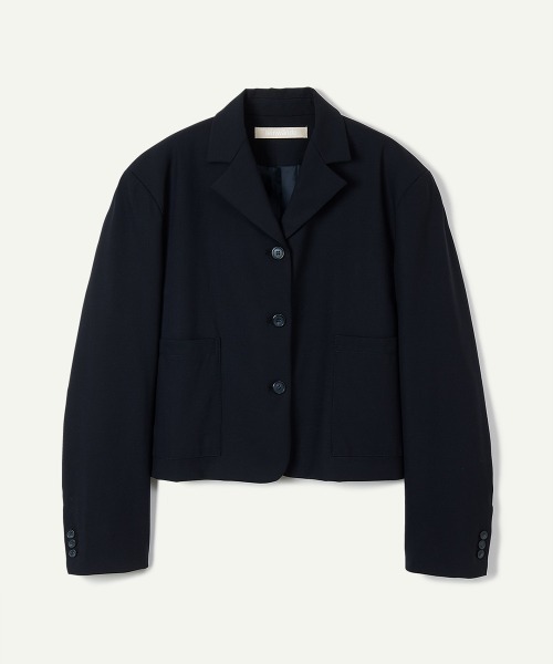 leinwande(ラインヴァンド)の「Compact Single Jacket / コンパクトシングルジャケット(テーラードジャケット・レディース・グレー/ネイビー系・ONE SIZE)」の6枚目の写真