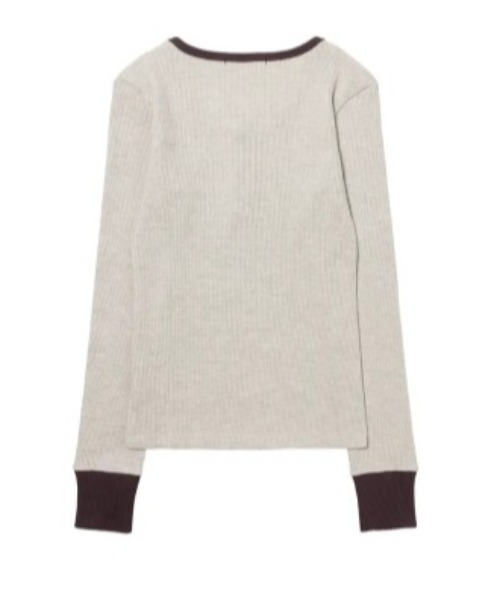 FANCY CLUB(ファンシークラブ)の「◇FANCYCLUB◇ブランド直輸入正規品/ヘンリー ネック ワッフル ロング スリーブ HENLEY NECK WAFFLE LONG SLEEVE(Tシャツ/カットソー・レディース・オートミール/グレー・FREE)」の18枚目の写真