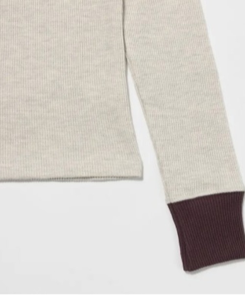 FANCY CLUB(ファンシークラブ)の「◇FANCYCLUB◇ブランド直輸入正規品/ヘンリー ネック ワッフル ロング スリーブ HENLEY NECK WAFFLE LONG SLEEVE(Tシャツ/カットソー・レディース・オートミール/グレー・FREE)」の20枚目の写真