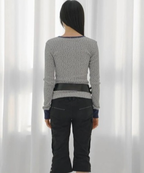 FANCY CLUB(ファンシークラブ)の「◇FANCYCLUB◇ブランド直輸入正規品/ヘンリー ネック ワッフル ロング スリーブ HENLEY NECK WAFFLE LONG SLEEVE(Tシャツ/カットソー・レディース・オートミール/グレー・FREE)」の10枚目の写真