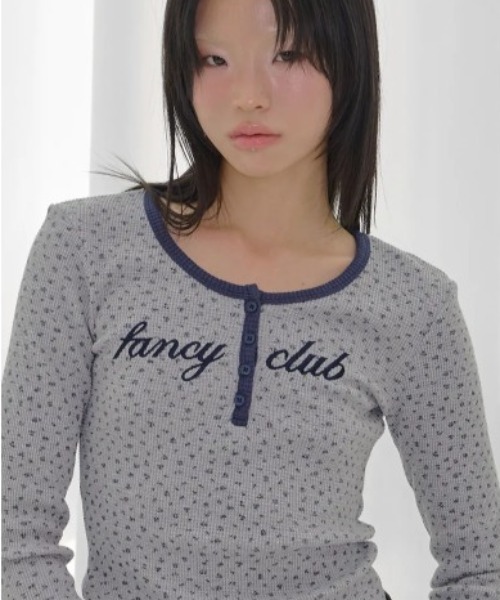 FANCY CLUB(ファンシークラブ)の「◇FANCYCLUB◇ブランド直輸入正規品/ヘンリー ネック ワッフル ロング スリーブ HENLEY NECK WAFFLE LONG SLEEVE(Tシャツ/カットソー・レディース・オートミール/グレー・FREE)」の11枚目の写真