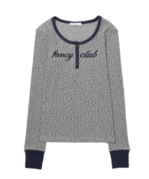 FANCY CLUB(ファンシークラブ)の「◇FANCYCLUB◇ブランド直輸入正規品/ヘンリー ネック ワッフル ロング スリーブ HENLEY NECK WAFFLE LONG SLEEVE(Tシャツ/カットソー・レディース・オートミール/グレー・FREE)」の12枚目の写真