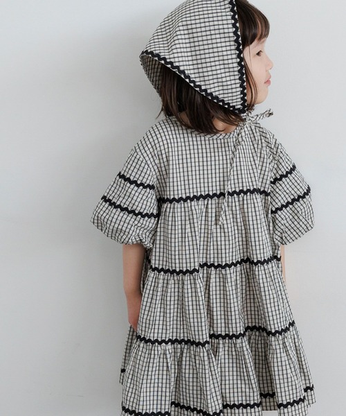 LOWRYS FARM（ローリーズファーム）の「チェックバルーンワンピース２Ｐ　664808（ワンピース・キッズ・ブラック/アイボリー・120cm/110cm/150cm/140cm/130cm）」の8枚目の写真