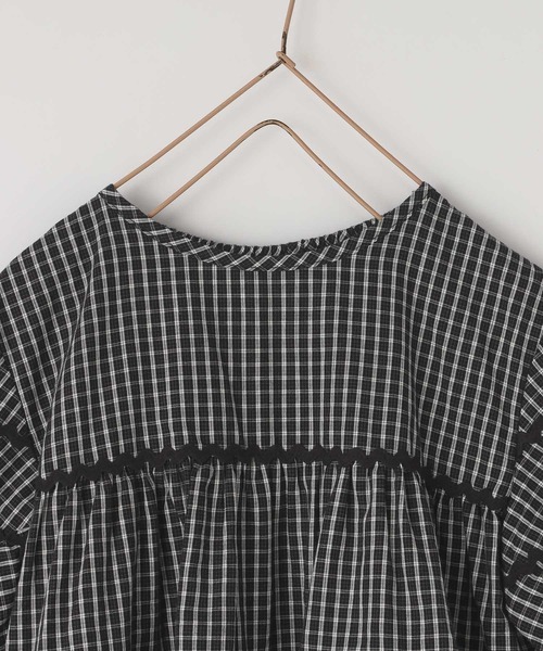 LOWRYS FARM（ローリーズファーム）の「チェックバルーンワンピース２Ｐ　664808（ワンピース・キッズ・ブラック/アイボリー・120cm/110cm/150cm/140cm/130cm）」の10枚目の写真