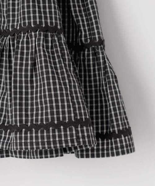 LOWRYS FARM（ローリーズファーム）の「チェックバルーンワンピース２Ｐ　664808（ワンピース・キッズ・ブラック/アイボリー・120cm/110cm/150cm/140cm/130cm）」の12枚目の写真
