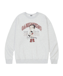 CNVS（ベティ ブープ）の「アルキン×ベティブーム江陵サーフィンスウェットシャツ_ライトグレー（スウェット）」