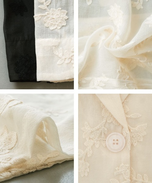 aquagarage（アクアガレージ）の「花柄刺繍テーラードジャケット（その他アウター・レディース・ブラック/アイボリー・FREE）」の15枚目の写真