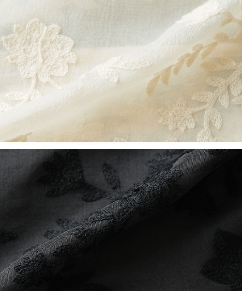 aquagarage（アクアガレージ）の「花柄刺繍テーラードジャケット（その他アウター・レディース・ブラック/アイボリー・FREE）」の16枚目の写真