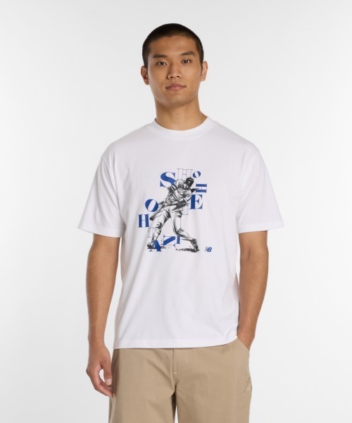 NEW BALANCE(ニューバランス)の「New Balance 大谷翔平 Graphic T-Shirt(ニューバランス 大谷翔平 グラフィックTシャツ)(Tシャツ/カットソー・メンズ・ホワイト/ブラック・X-LARGE/LARGE/MEDIUM)」の2枚目の写真