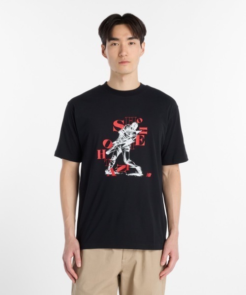 NEW BALANCE(ニューバランス)の「New Balance 大谷翔平 Graphic T-Shirt(ニューバランス 大谷翔平 グラフィックTシャツ)(Tシャツ/カットソー・メンズ・ホワイト/ブラック・X-LARGE/LARGE/MEDIUM)」の1枚目の写真