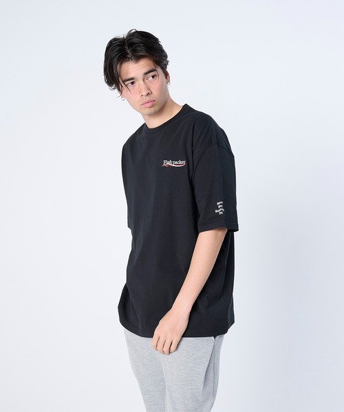 FLASH PACKER(フラッシュパッカー)の「FLASH PACKER フラッシュパッカー/ リラックスシルエット Dry Silky Cotton セミモックネック 半袖Tシャツ // XSMT-WV(Tシャツ/カットソー・メンズ・ネイビー/ホワイト/ブラック・LARGE/MEDIUM/SMALL/X-LARGE)」の3枚目の写真