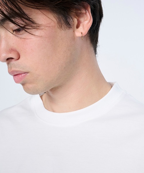 FLASH PACKER(フラッシュパッカー)の「FLASH PACKER フラッシュパッカー/ リラックスシルエット Dry Silky Cotton セミモックネック 半袖Tシャツ // XSMT-WV(Tシャツ/カットソー・メンズ・ネイビー/ホワイト/ブラック・LARGE/MEDIUM/SMALL/X-LARGE)」の4枚目の写真
