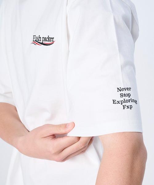 FLASH PACKER(フラッシュパッカー)の「FLASH PACKER フラッシュパッカー/ リラックスシルエット Dry Silky Cotton セミモックネック 半袖Tシャツ // XSMT-WV(Tシャツ/カットソー・メンズ・ネイビー/ホワイト/ブラック・LARGE/MEDIUM/SMALL/X-LARGE)」の6枚目の写真