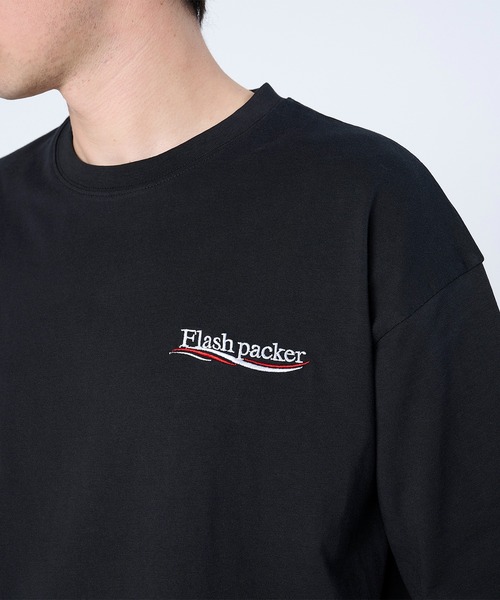 FLASH PACKER(フラッシュパッカー)の「FLASH PACKER フラッシュパッカー/ リラックスシルエット Dry Silky Cotton セミモックネック 半袖Tシャツ // XSMT-WV(Tシャツ/カットソー・メンズ・ネイビー/ホワイト/ブラック・LARGE/MEDIUM/SMALL/X-LARGE)」の9枚目の写真