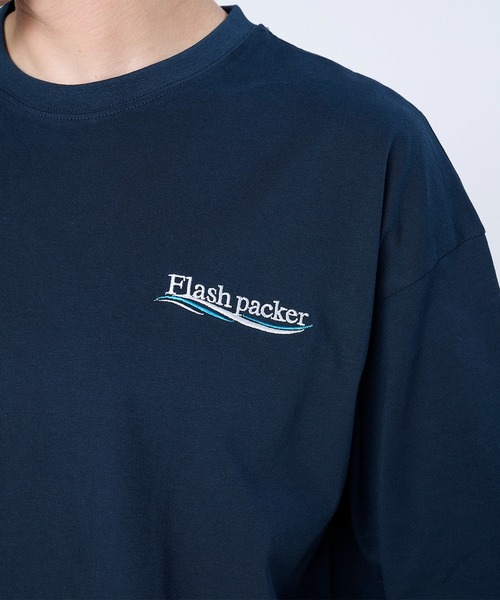 FLASH PACKER(フラッシュパッカー)の「FLASH PACKER フラッシュパッカー/ リラックスシルエット Dry Silky Cotton セミモックネック 半袖Tシャツ // XSMT-WV(Tシャツ/カットソー・メンズ・ネイビー/ホワイト/ブラック・LARGE/MEDIUM/SMALL/X-LARGE)」の18枚目の写真
