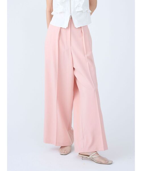 LAGUNAMOON（ラグナムーン）の「センタープレスラインパンツ（その他パンツ・レディース・チャコールグレー/ピンク・SMALL/MEDIUM）」の2枚目の写真