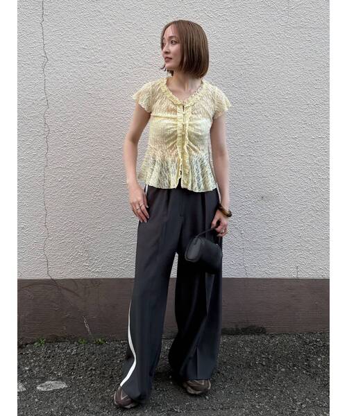 LAGUNAMOON（ラグナムーン）の「センタープレスラインパンツ（その他パンツ・レディース・チャコールグレー/ピンク・SMALL/MEDIUM）」の15枚目の写真