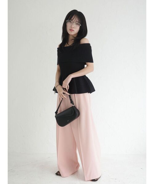 LAGUNAMOON（ラグナムーン）の「センタープレスラインパンツ（その他パンツ・レディース・チャコールグレー/ピンク・SMALL/MEDIUM）」の12枚目の写真