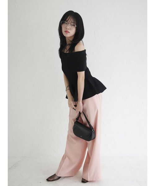 LAGUNAMOON（ラグナムーン）の「センタープレスラインパンツ（その他パンツ・レディース・チャコールグレー/ピンク・SMALL/MEDIUM）」の11枚目の写真